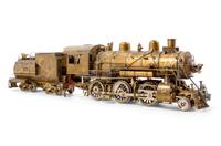 An MG Models Brass O-Gauge 2-6-0 Locomotive and Tender