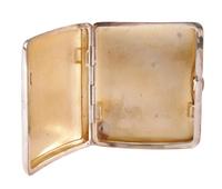 An Enameled Silver Cigarette Case, Likely American, Late 19th/Early 20th Century, the lid enameled to show an Orientalist nude figure i