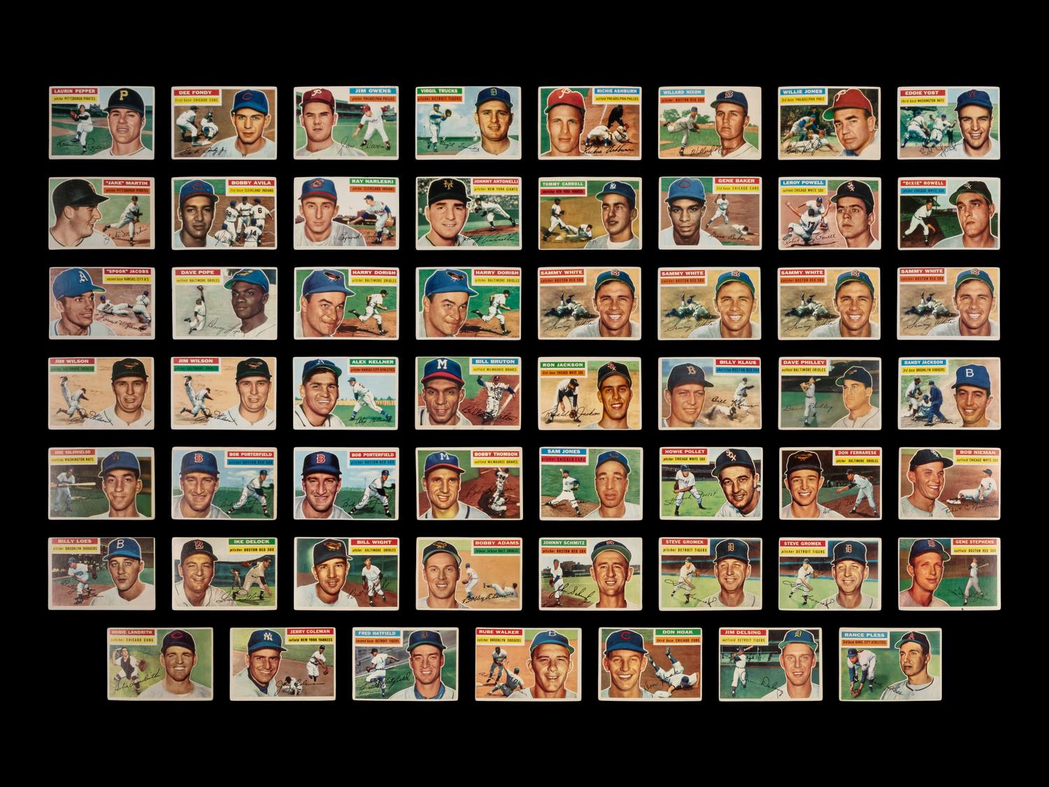 A Collection of 1954-56 Topps and Bowman Baseball Cards (166)