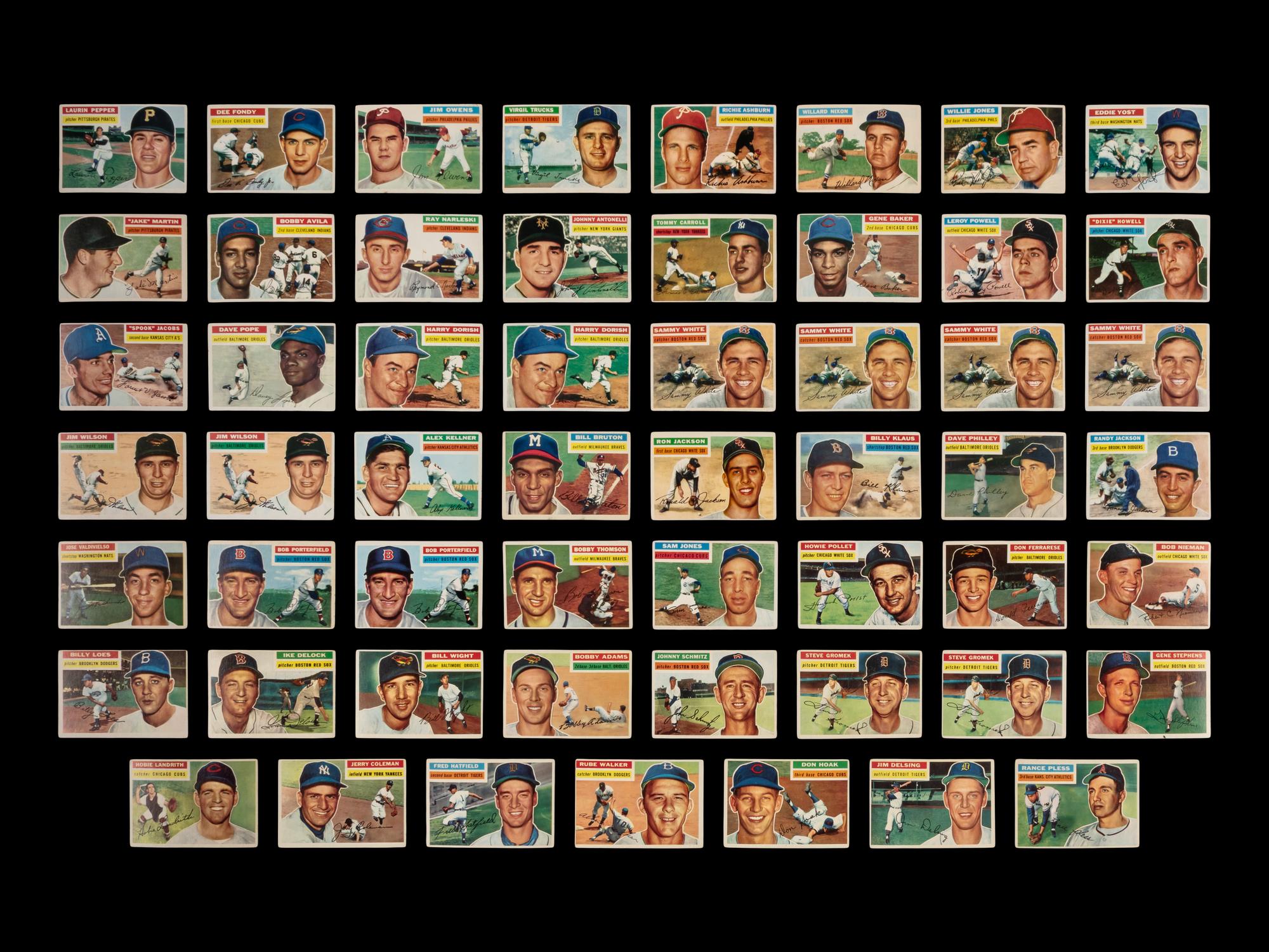 A Collection of 1954-56 Topps and Bowman Baseball Cards (166)