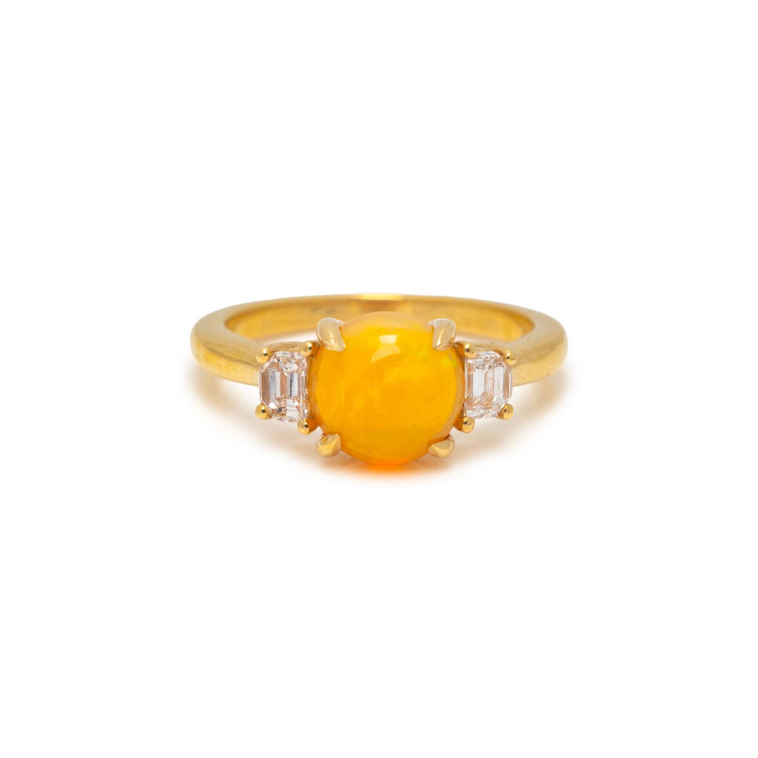 OPAL AND DIAMOND RING