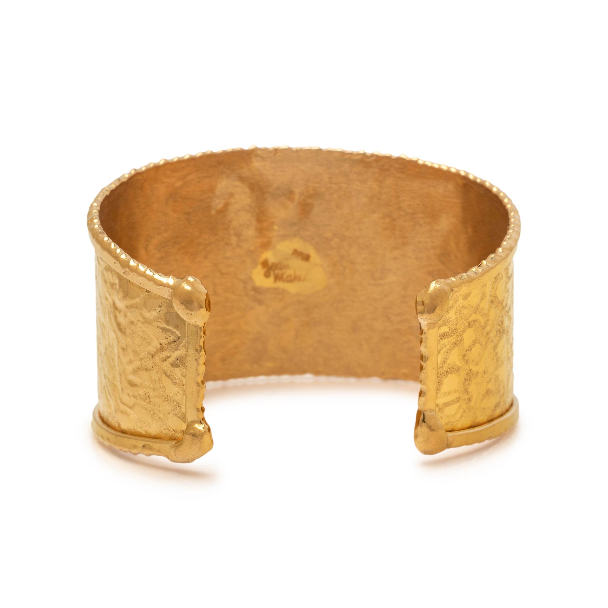 JEAN MAHIE, HIGH KARAT GOLD CUFF BRACELET
