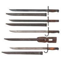 Lot of 4 Japanese Type 30 Bayonets with Scabbards