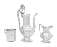 A Gorham Silver Three-Piece Coffee Service