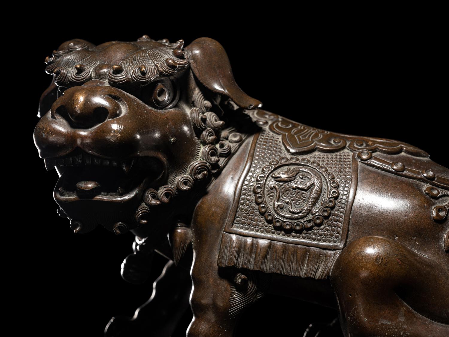 A Bronze Figure of a Fu Lion