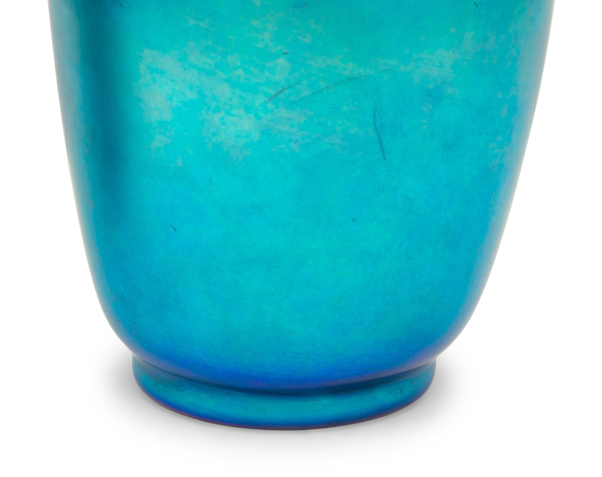 A Pair of Steuben Aurene Glass Vases