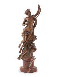 Two Patinated Bronze Figures, One by Carl Kauba