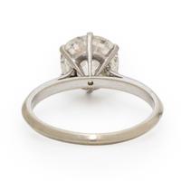 Diamond and White Gold Solitaire Ring