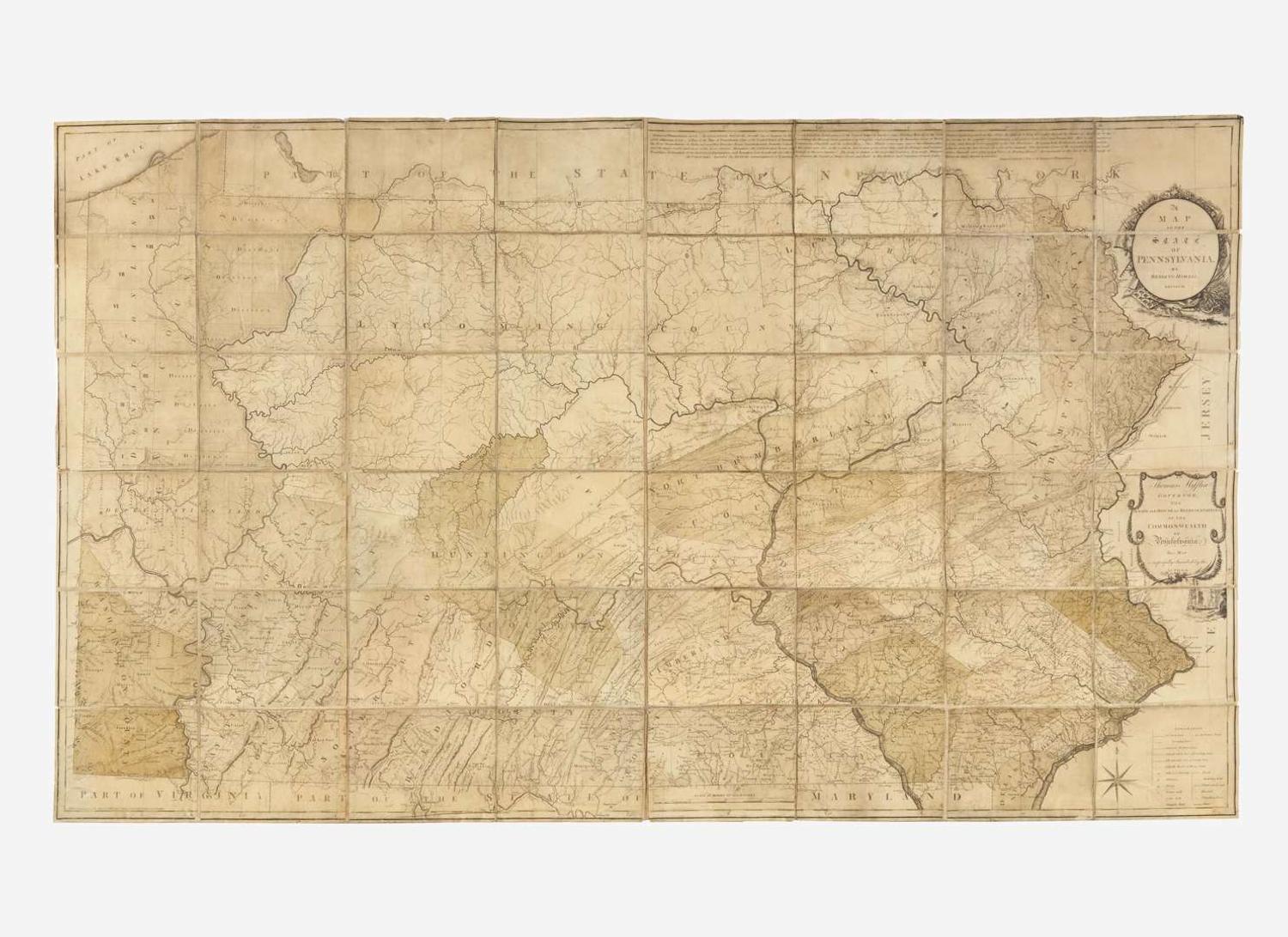 [Philadelphia & Pennsylvania] Howell, Reading: A Map Of The State Of Pennsylvania