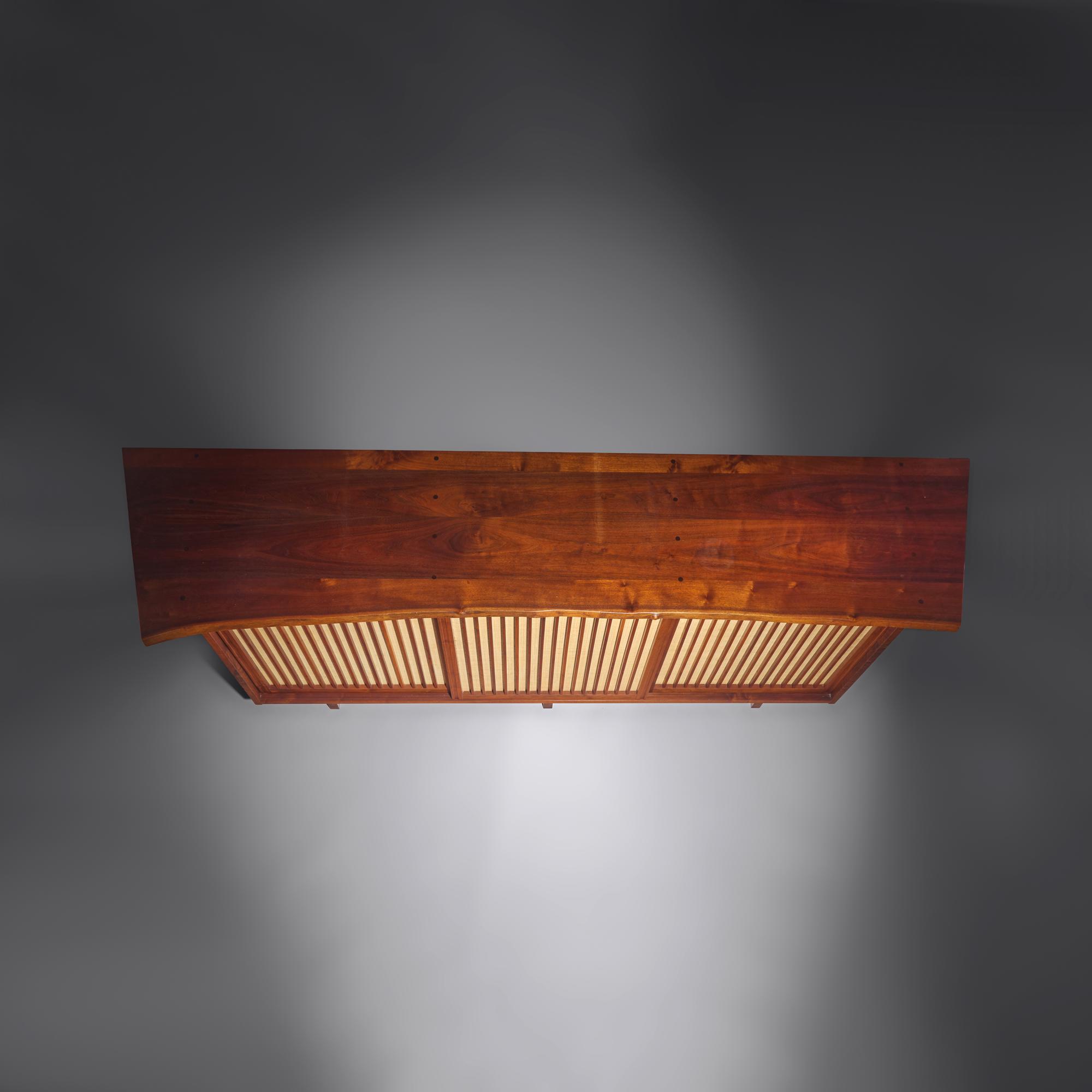 George Nakashima (American, 1905–1990) — Triple Door Sliding Cabinet, 1965