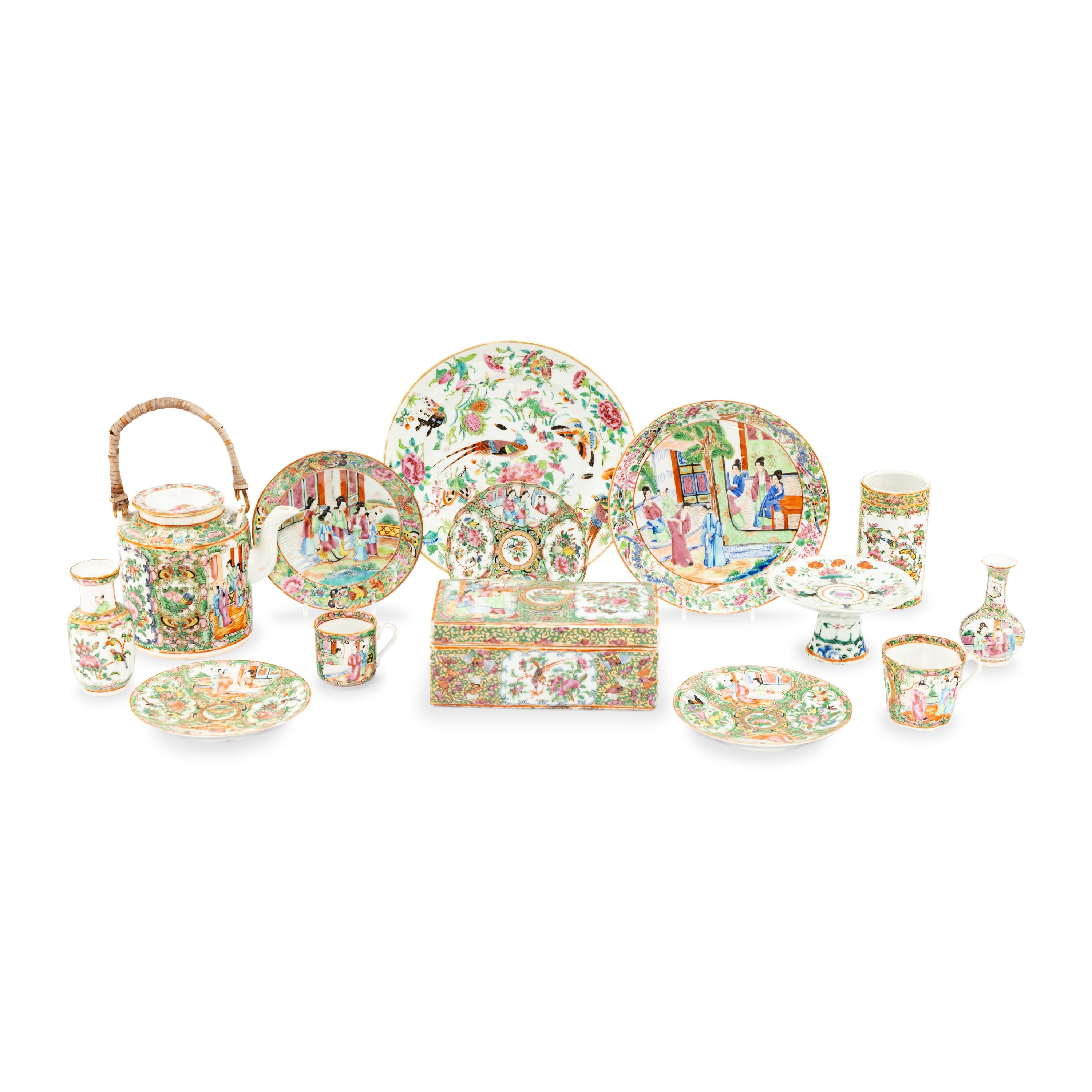 A Collection of Chinese Export Famille Rose Porcelain Articles