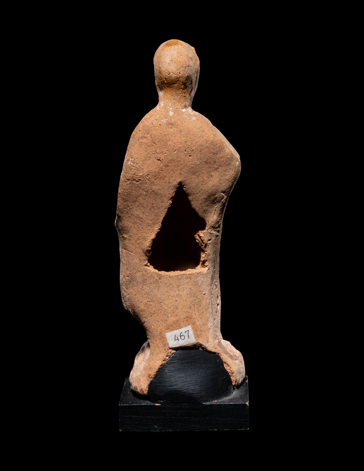 A Greek Terra Cotta Draped Female Figure