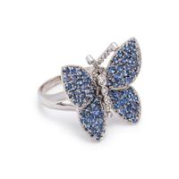 SAPPHIRE AND DIAMOND BUTTERFLY RING
