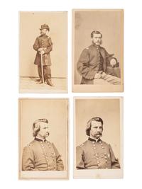 [LINCOLN]. 15 CDVs of Generals and other officers wearing Lincoln mourning pins and bands incl. General LOGAN & Admiral FARRAGUT.