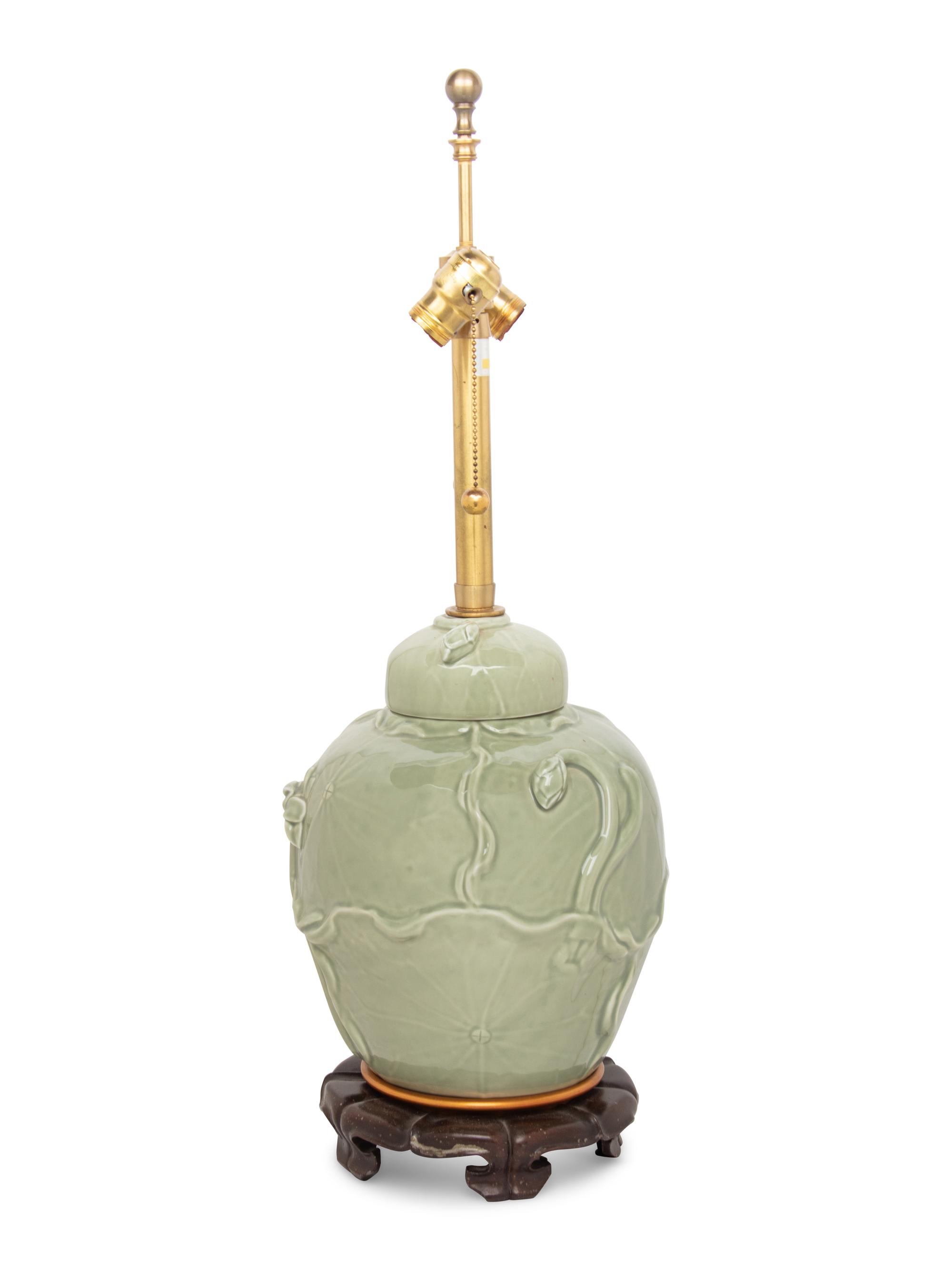 A Celadon Glazed Porcelain Jar