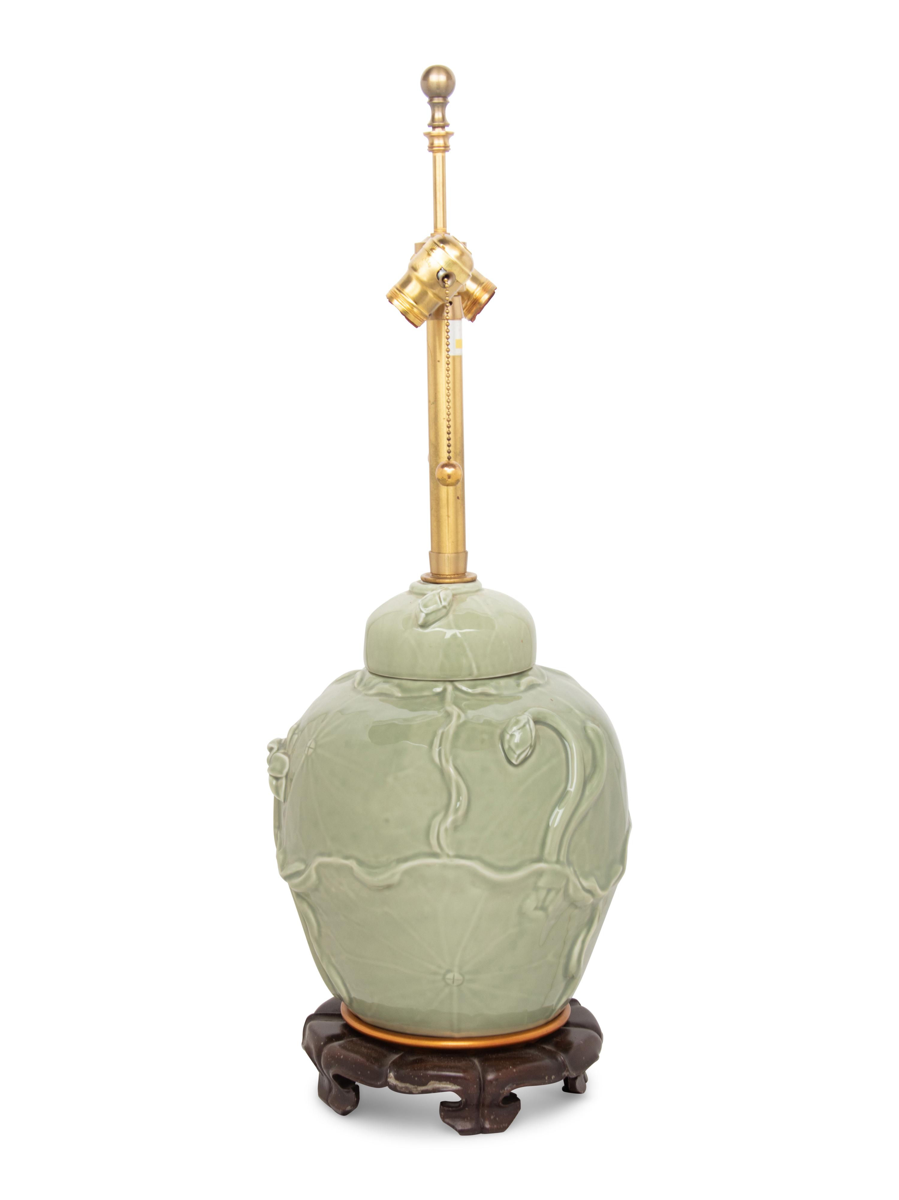 A Celadon Glazed Porcelain Jar