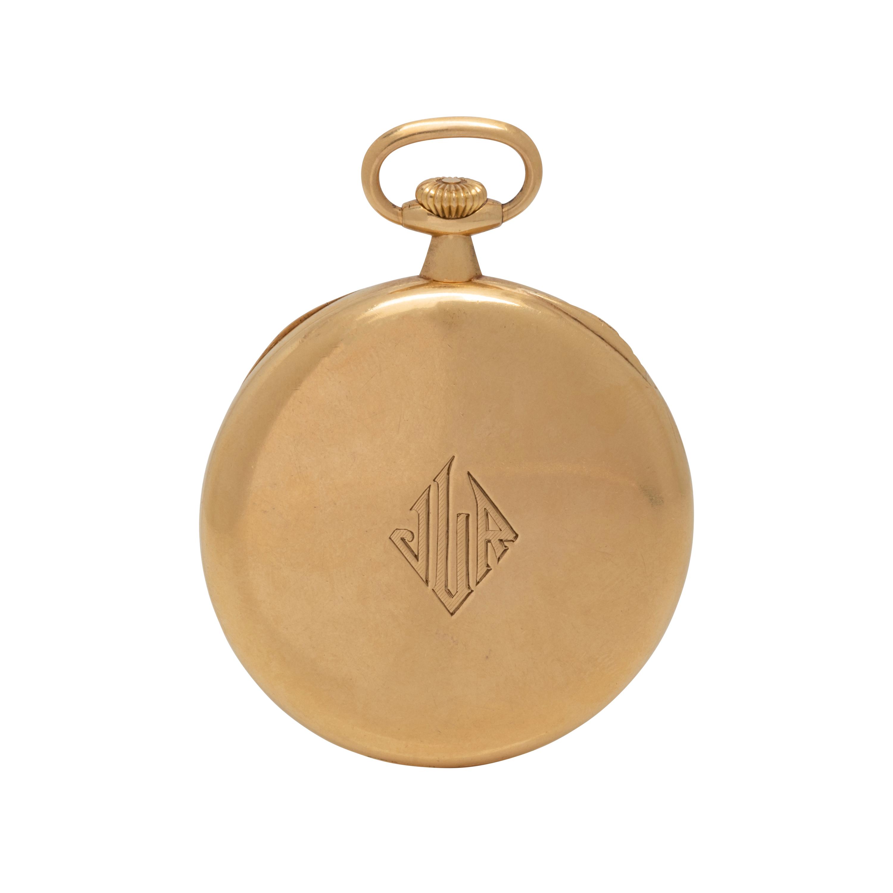 PATEK PHILIPPE & CO. FOR TIFFANY & CO., POCKET WATCH WITH FOB CHAIN AND POCKET KNIFE