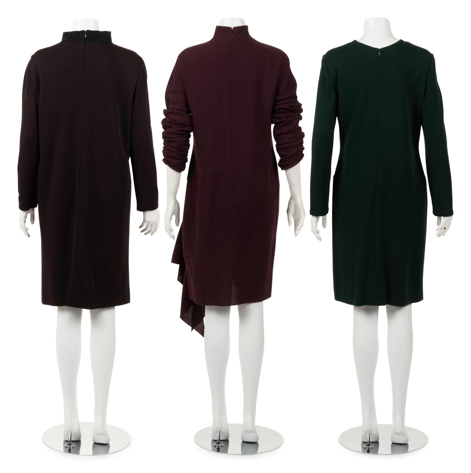 Three Knit Dresses: Two Bill Blass and One Valentino, 1990-2000s