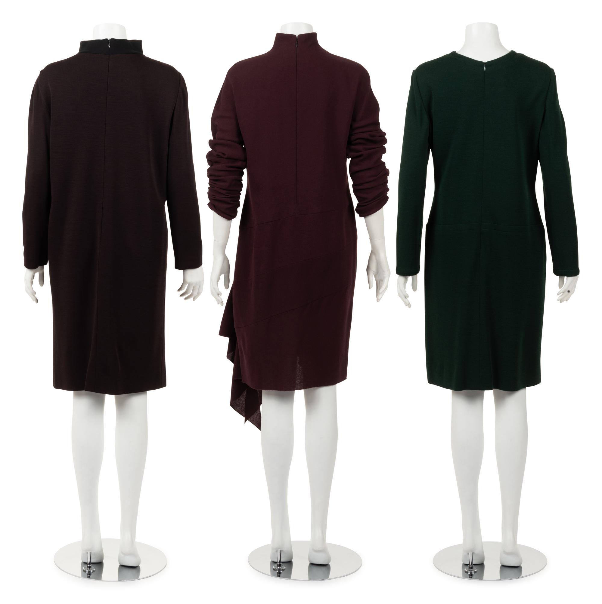 Three Knit Dresses: Two Bill Blass and One Valentino, 1990-2000s