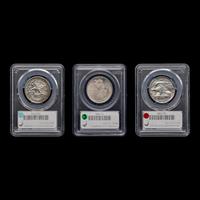 Three Graded Commemorative 50c Coins