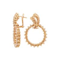 YELLOW GOLD AND DIAMOND EARCLIPS