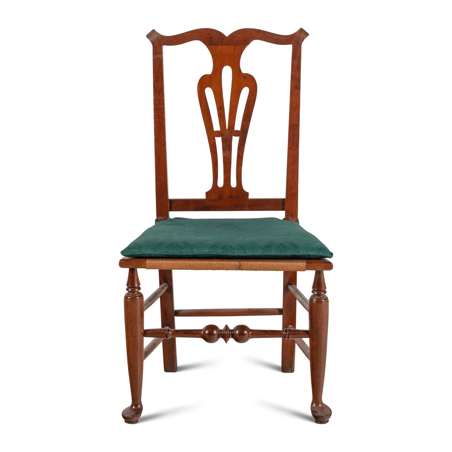 A Chippendale Rush-Seat Side Chair