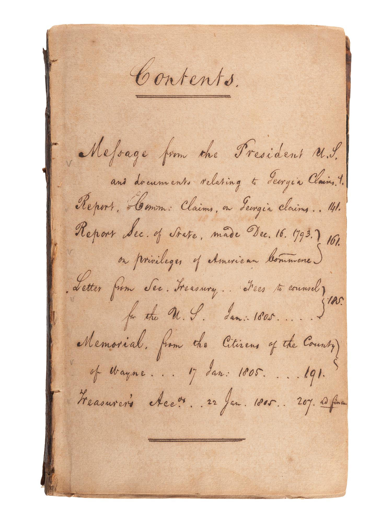 [POLITICS IN AMERICA]. A group of 18th century Congressional publications, comprising: