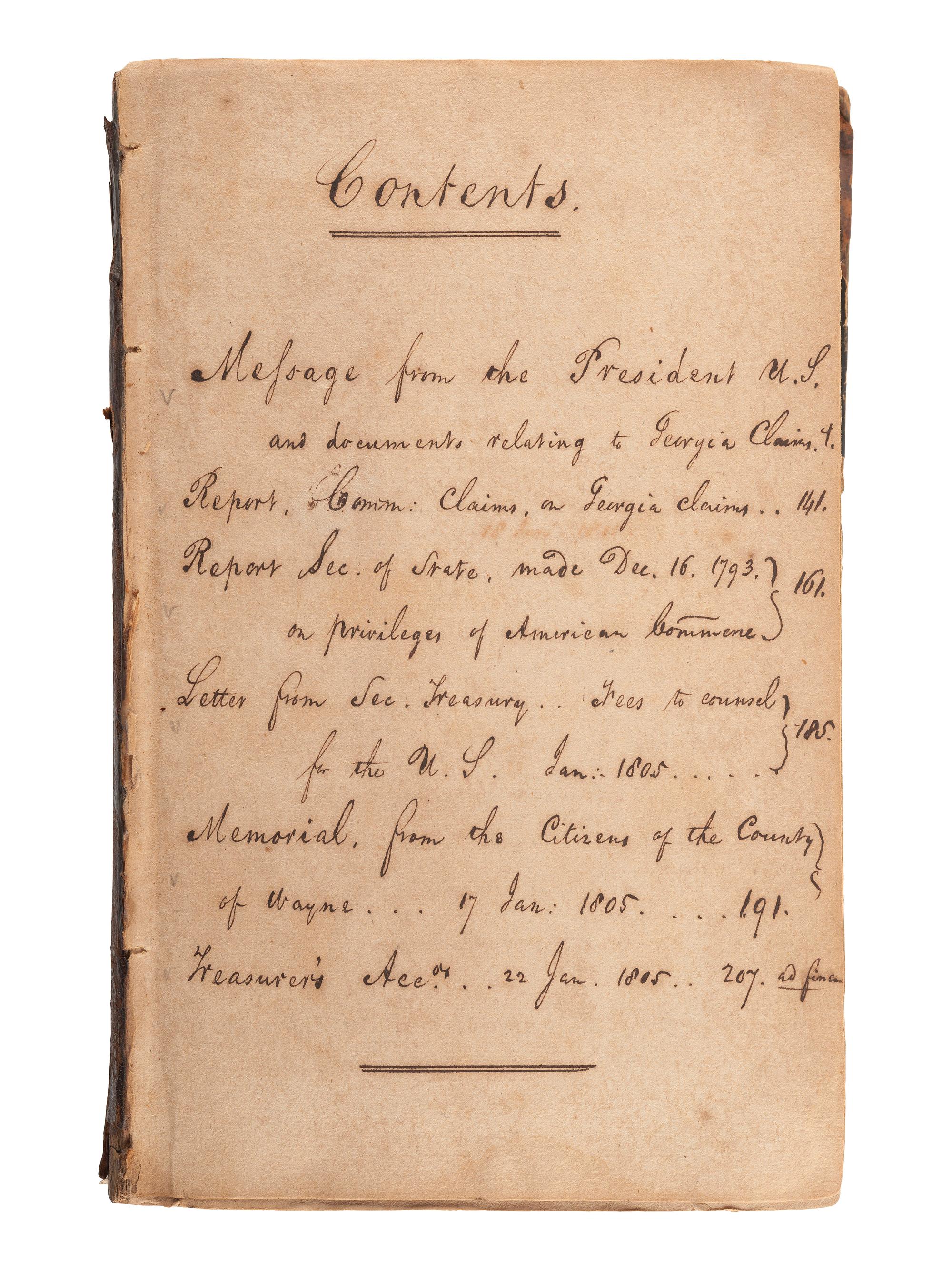 [POLITICS IN AMERICA]. A group of 18th century Congressional publications, comprising:
