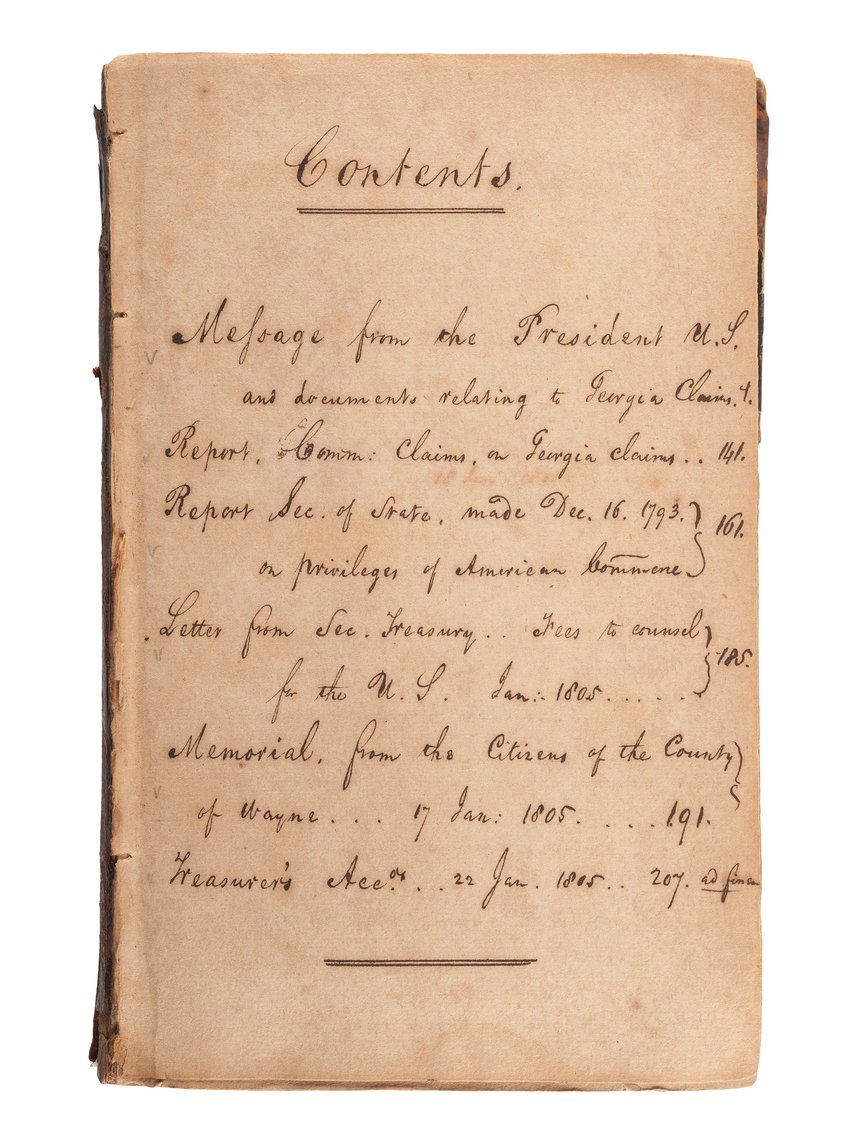 [POLITICS IN AMERICA]. A group of 18th century Congressional publications, comprising: