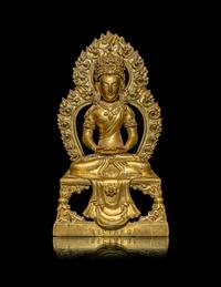 A Chinese Gilt Bronze Figure of Bodhisattva
