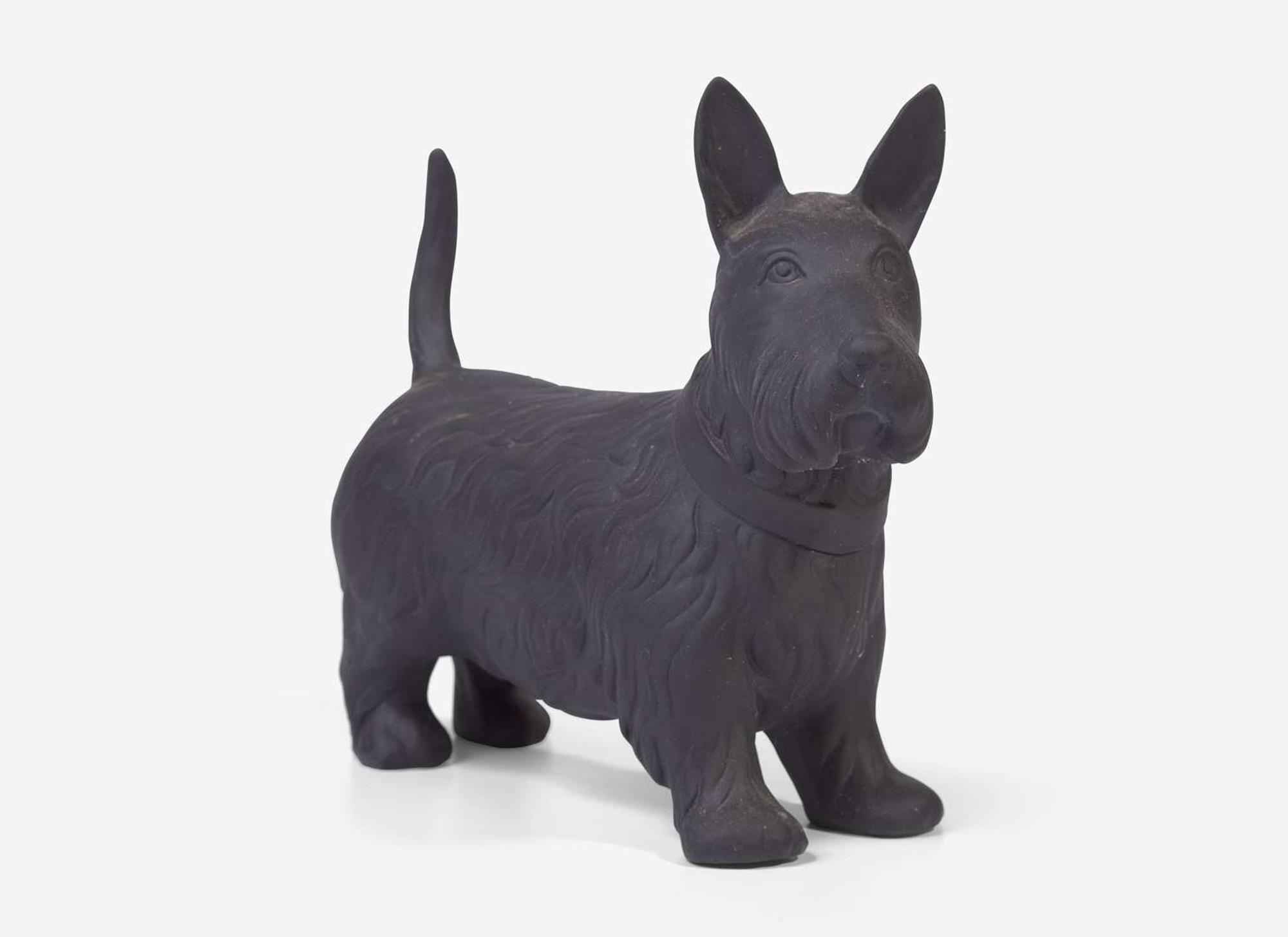 A Wedgwood Black Basalt Figure of a Scottie Dog, UK, 2003