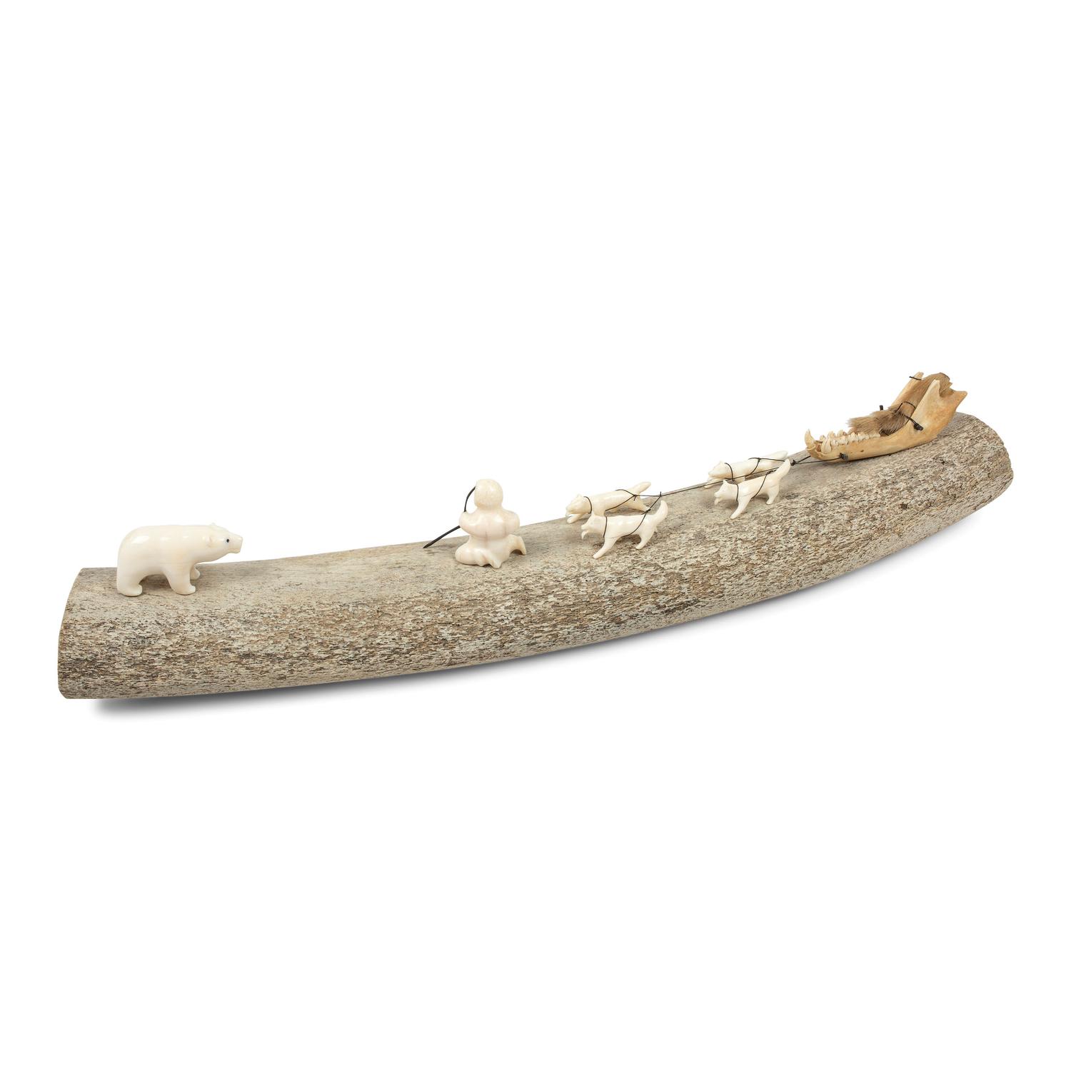 Alaskan Carved Bone Sculpture