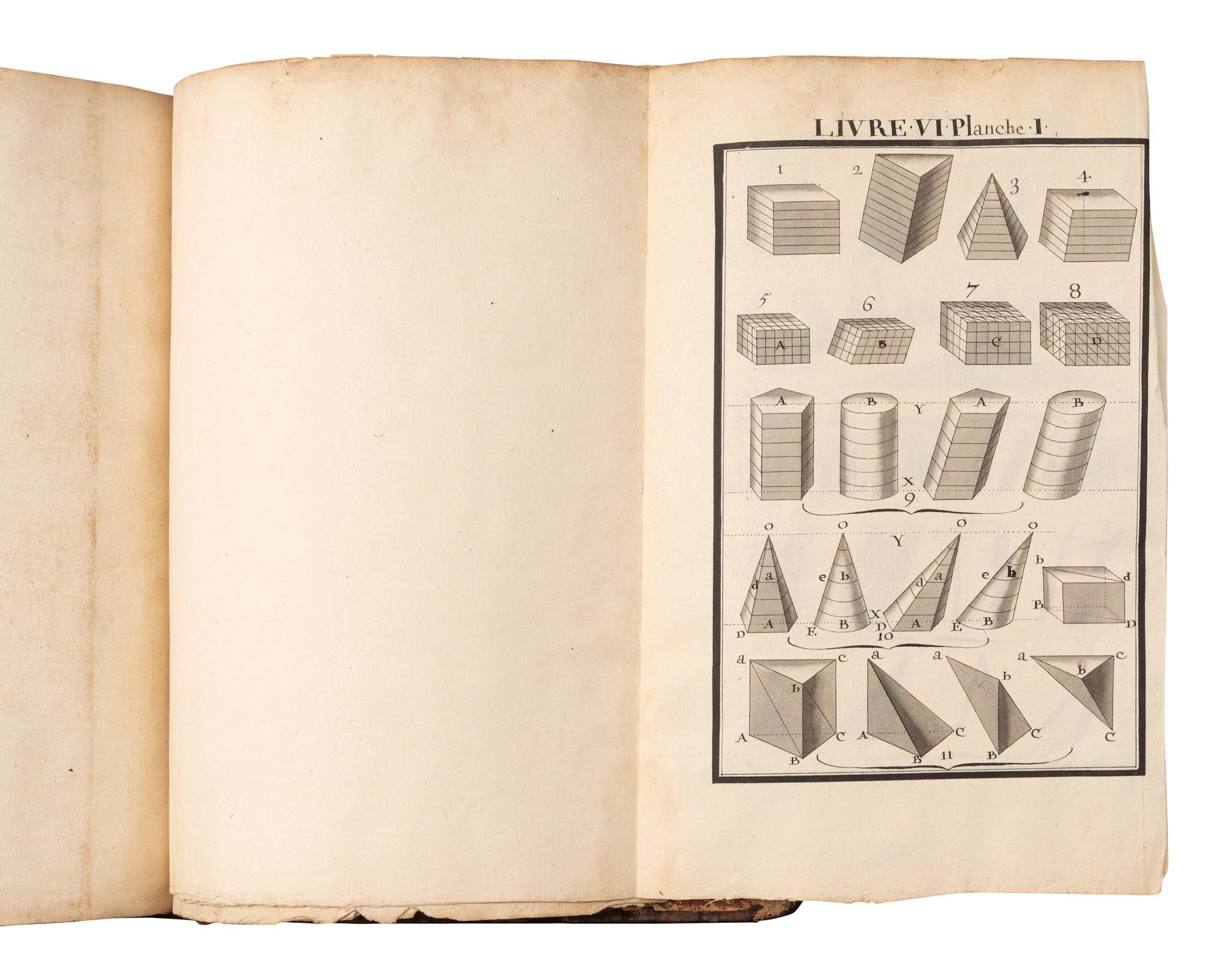 [MANUSCRIPTS—MATHEMATICS]. “Elemens de Geometrie a l’usage des enfans de France.” [France, 18th century].