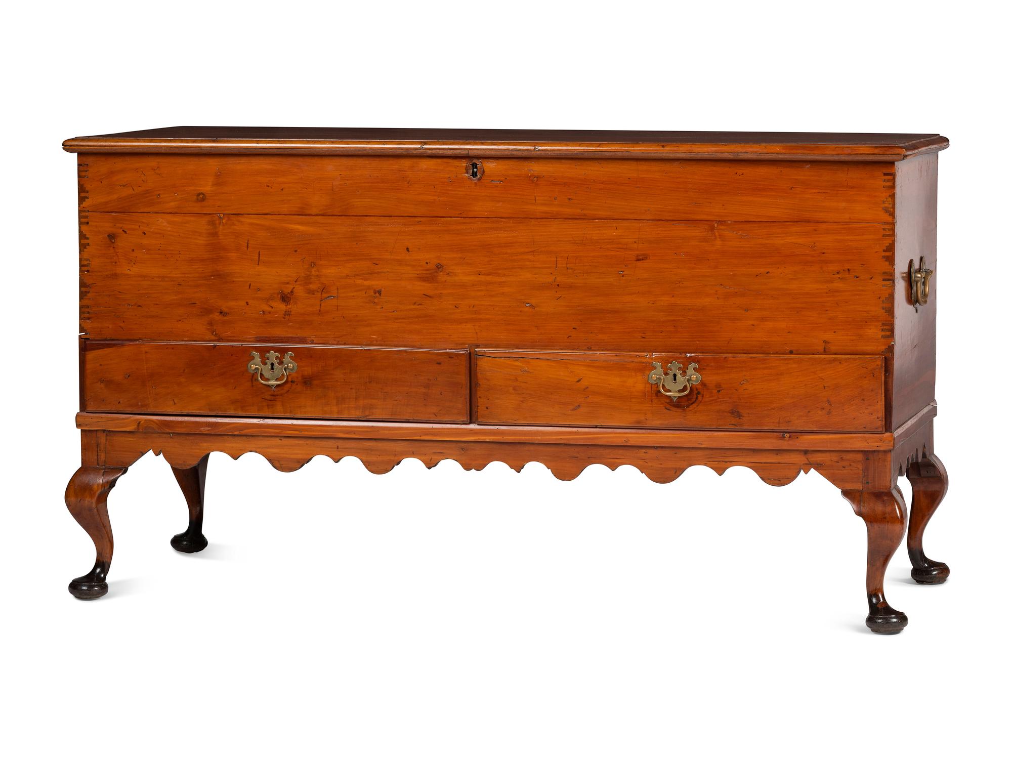 A Queen Anne Carved Bermuda Cedar Blanket Chest