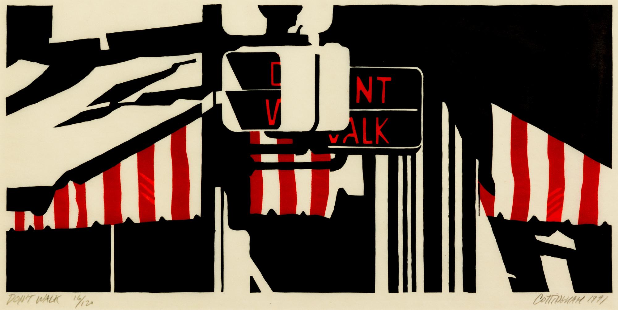 Robert Cottingham, (American, b. 1935), Don't Walk, 1991