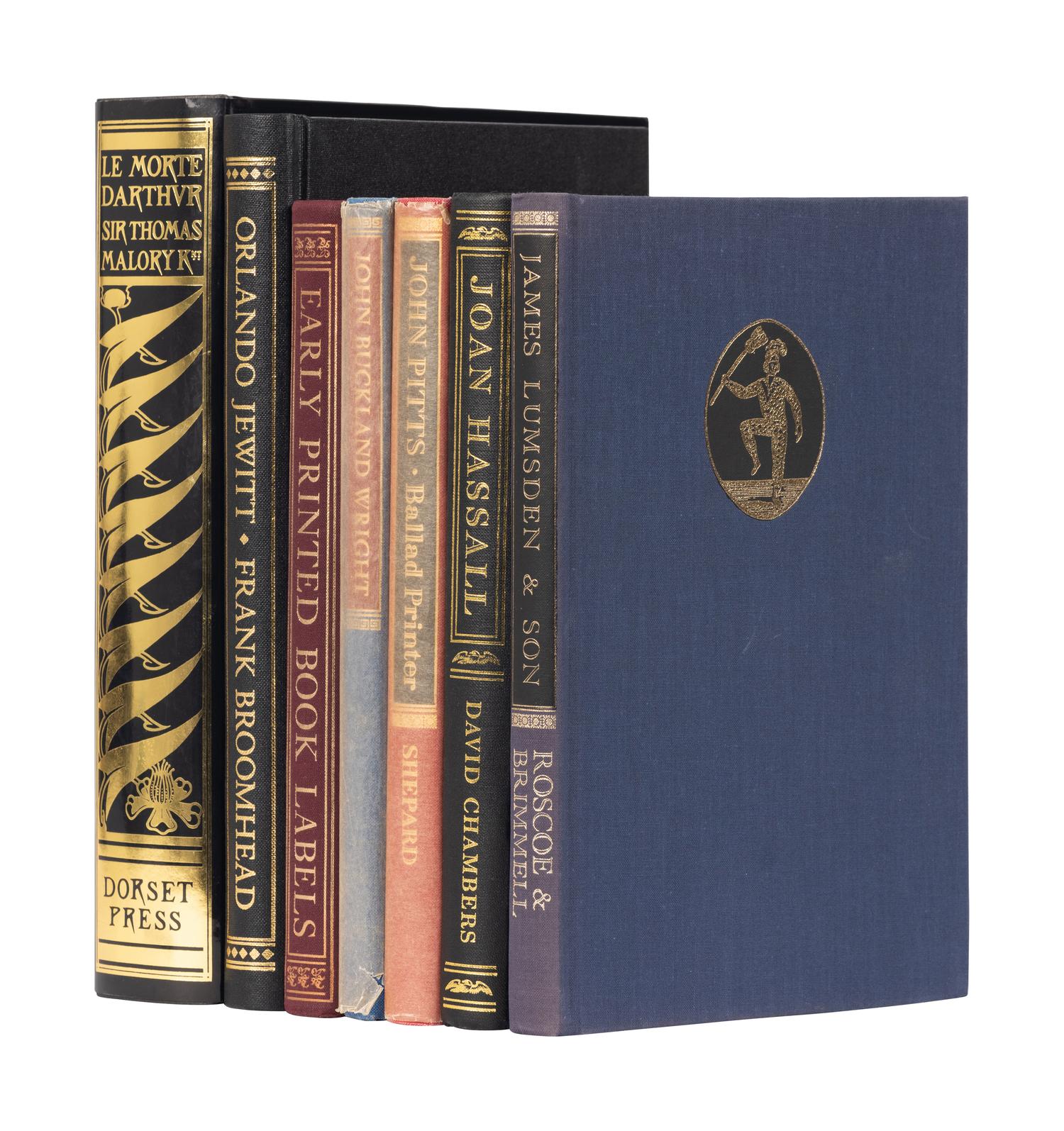 [BOOKS ABOUT BOOKS]. A group of 9 fine press books about books, comprising: