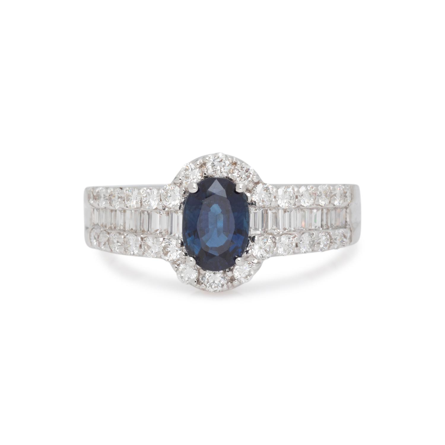 SAPPHIRE AND DIAMOND RING