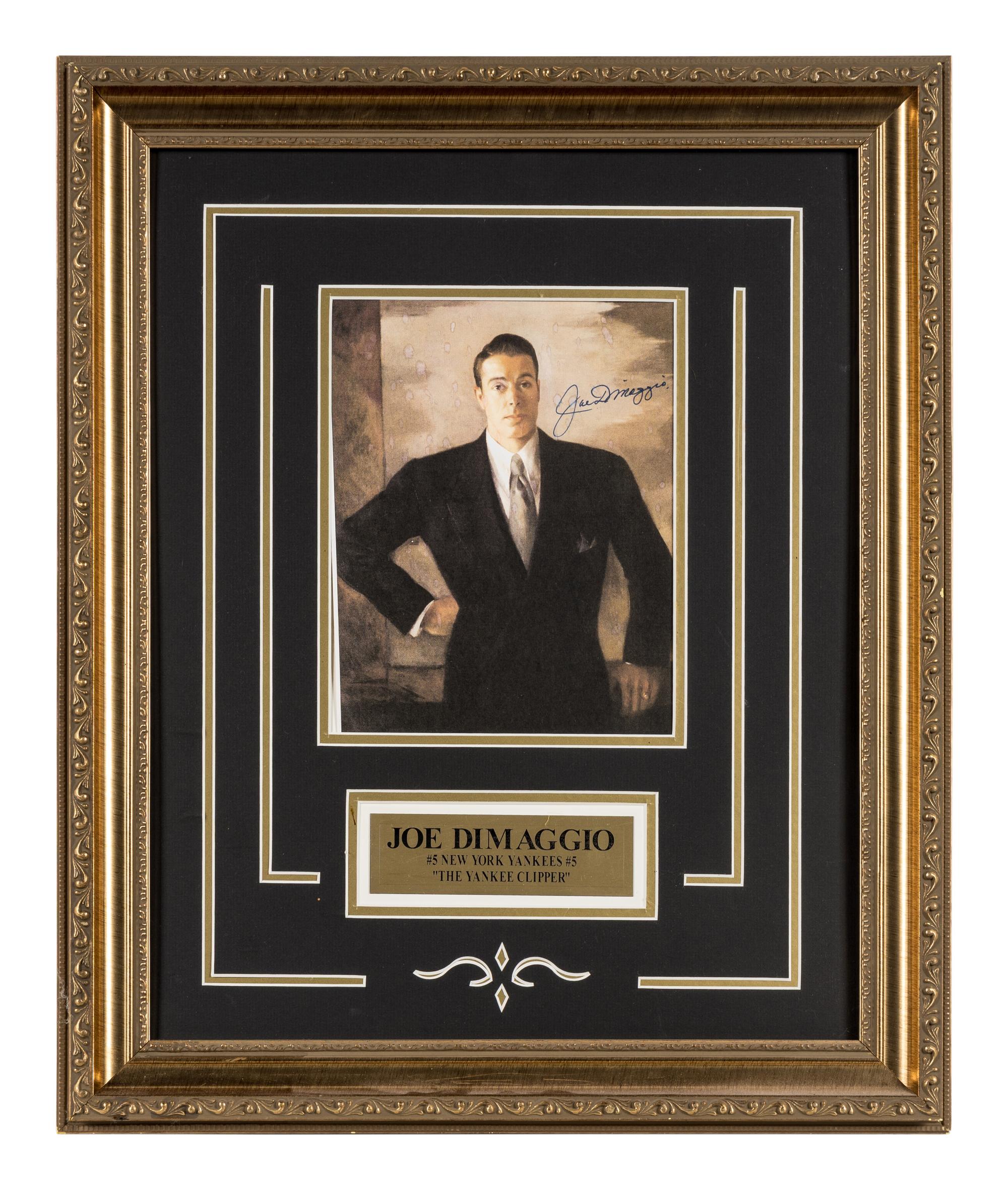 A Joe DiMaggio Signed Autograph Display (Beckett Authentication Services),