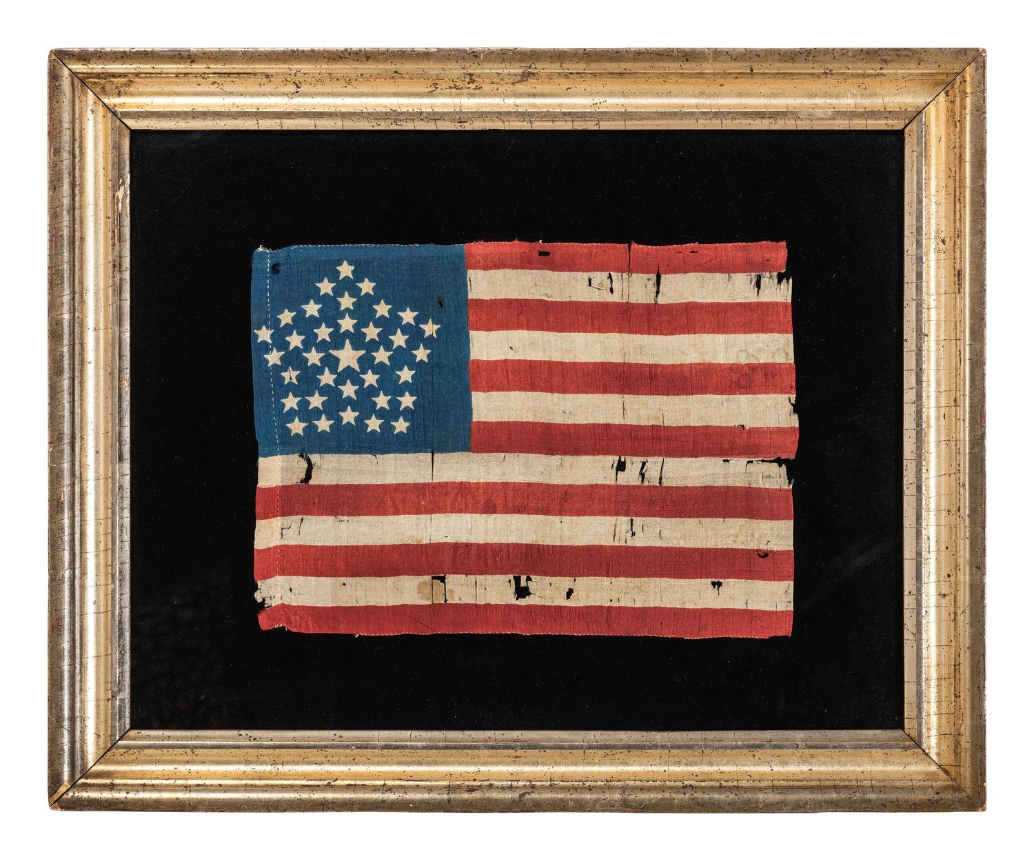 [FLAGS]. 34-star American "Great Star" flag. Ca 1861-1863.