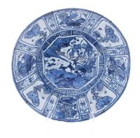 A Large Kraak Blue and White Porcelain Dish