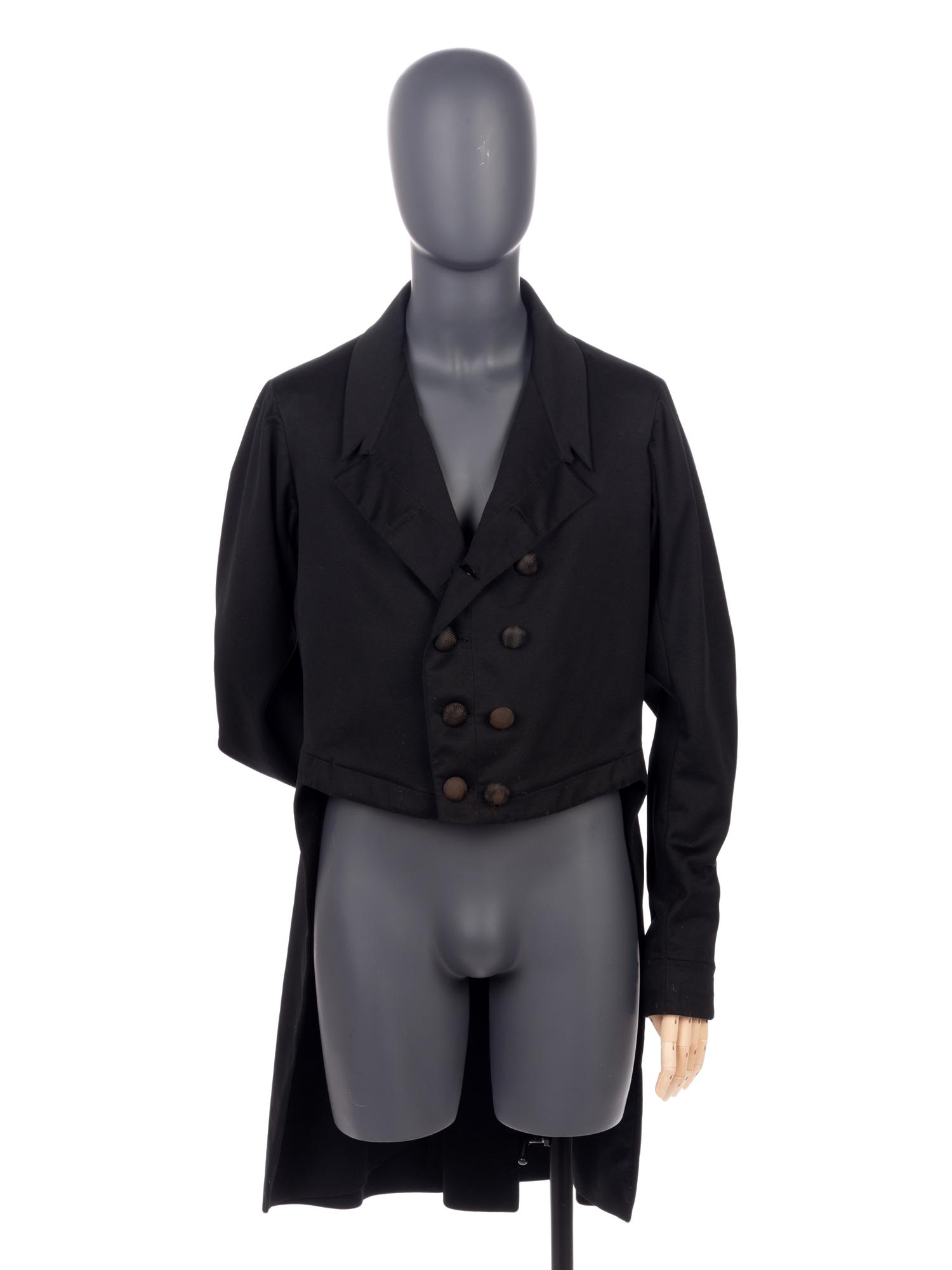 Men's Rare 19th Century Wool Jacket with Tails, 1840s