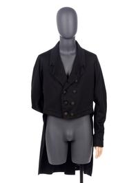 Men's Rare 19th Century Wool Jacket with Tails, 1840s