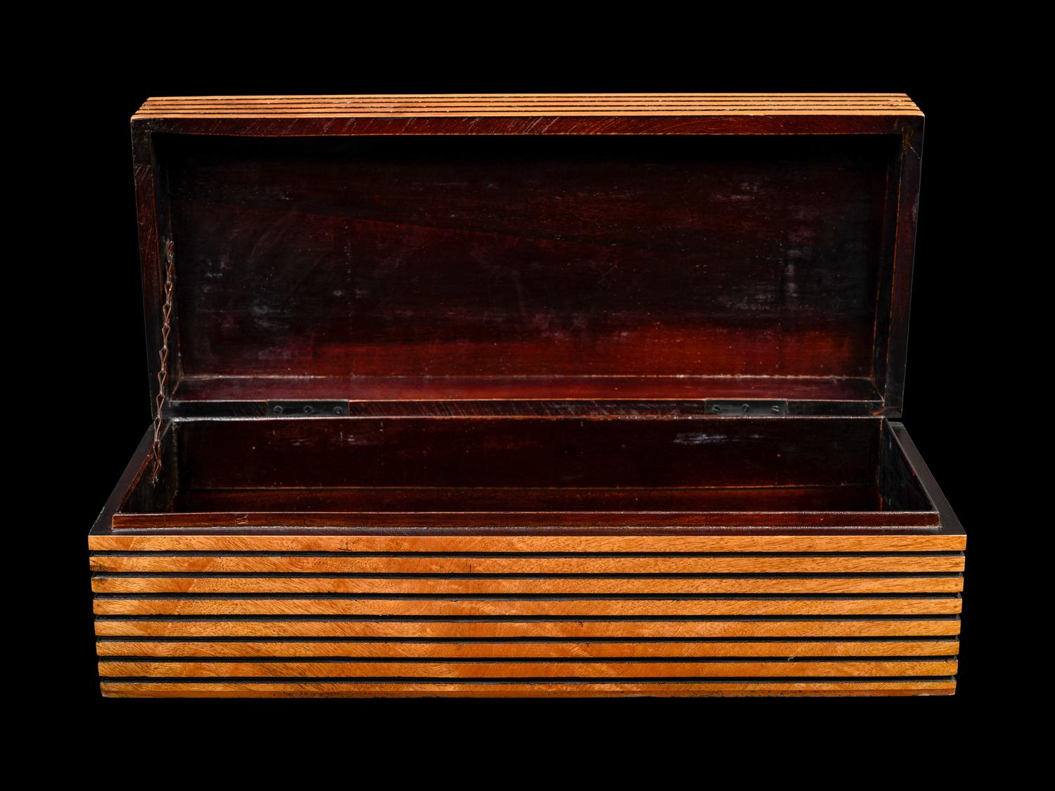A Group of Five Carved Bowls and a Table Box