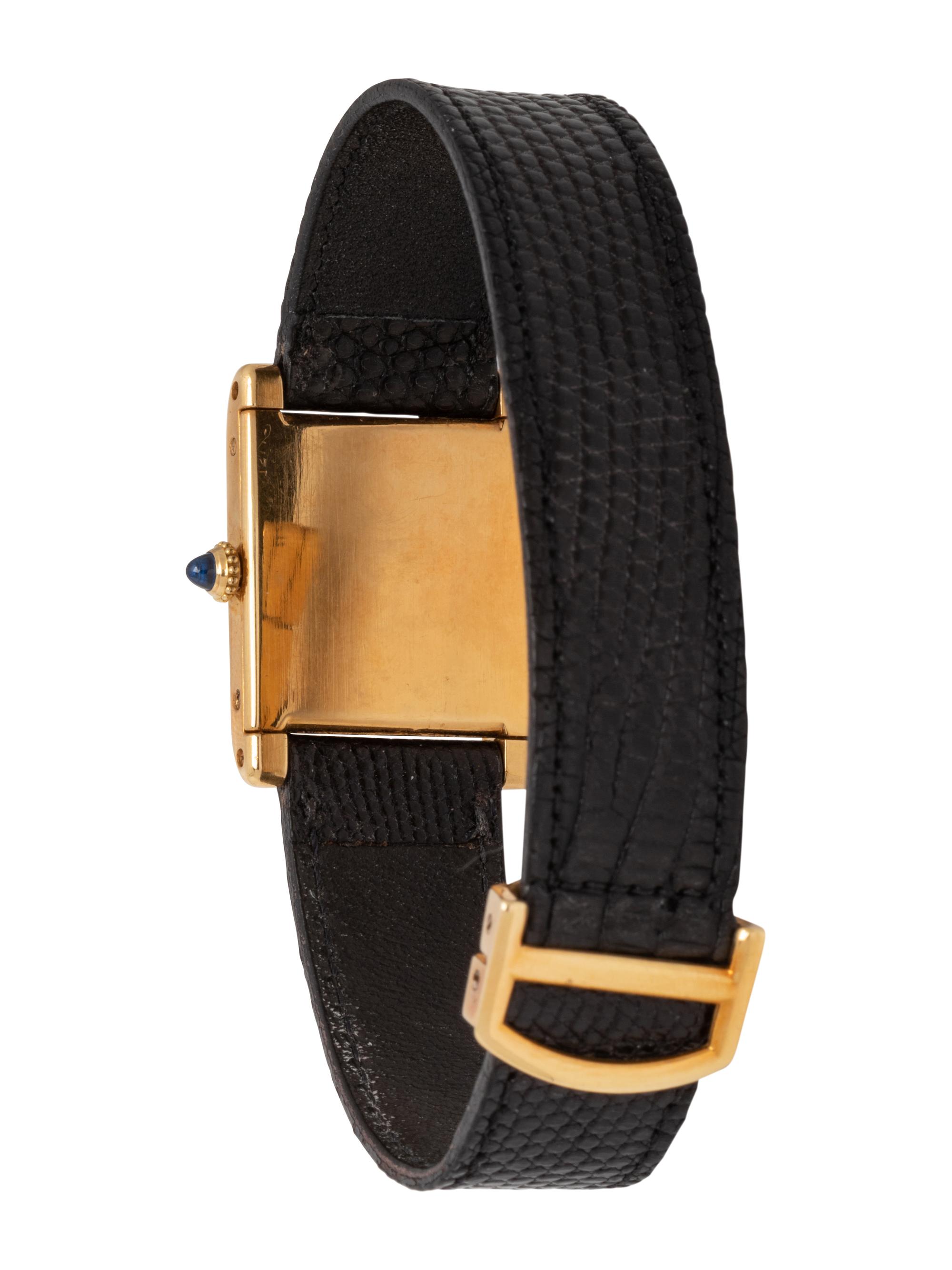 CARTIER/EUROPEAN WATCH AND CLOCK CO. INC., REF. 12772 18K YELLOW GOLD 'TANK' WATCH