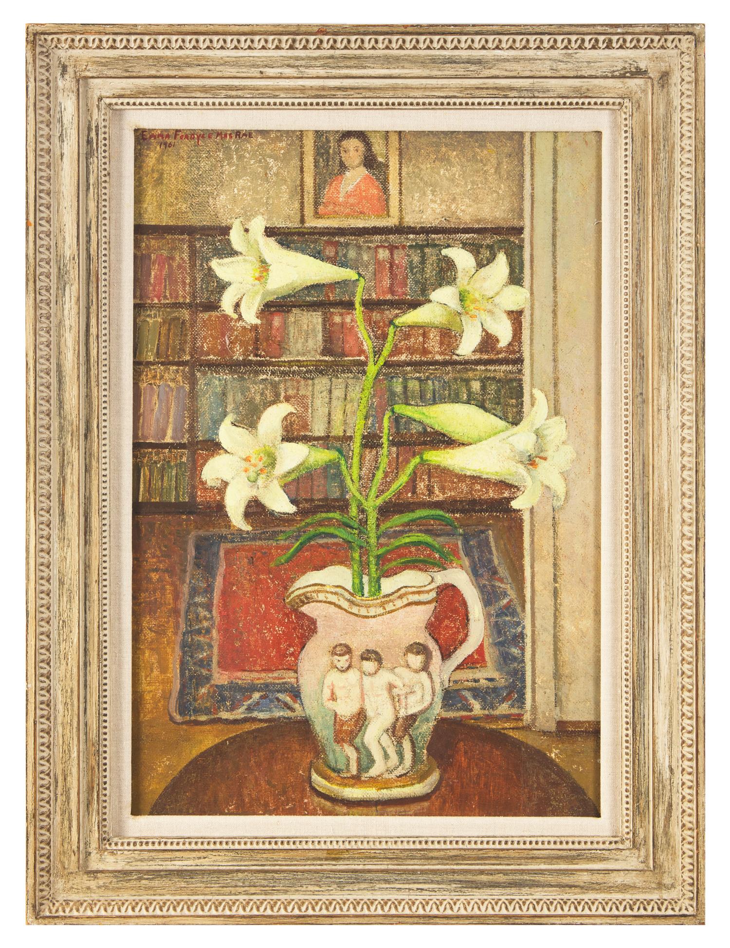 Easter Lilies in Capo di Monte Vase, 1961