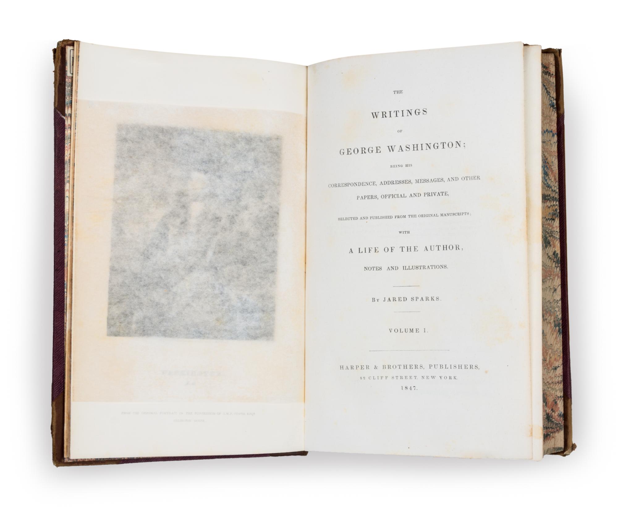 (WASHINGTON, GEORGE) SPARKS, JARED. The Writings of George Washington. New York, 1847-48. 12 vols.