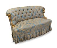 A Napoleon III Style Giltwood Settee