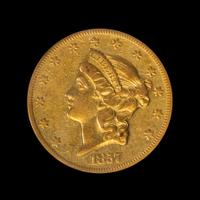 A United States 1857-O Liberty Head $20 Gold Coin