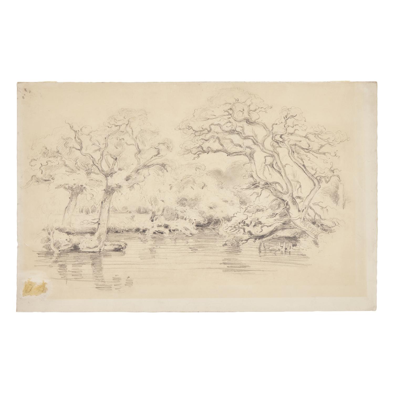 Attributed to Jules Dupré (French, 1811-1889) — Paysage de Forêt ; Together with Cottages (Two Works)