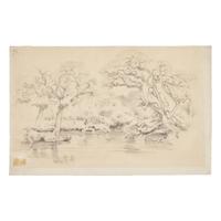 Attributed to Jules Dupré (French, 1811-1889) — Paysage de Forêt ; Together with Cottages (Two Works)